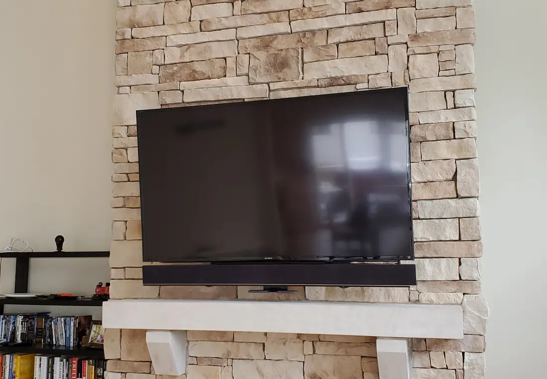 tv mount on brick