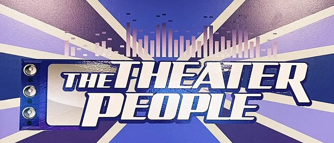 the theater people logo on wall